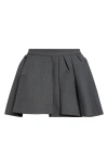 Shushu-tong Gray Pleated Miniskirt In Grey