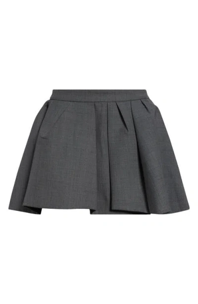 Shushu-tong Gray Pleated Miniskirt In Grey