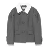 Shushu-tong Shushu/tong Embellished Boxy Gabardine Jacket In Grey