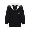 Shushu-tong Contrasting-collar Top In Multicolor