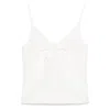 Shushu-tong White Bow Tie Sling Top