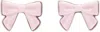 Shushu-tong Silver & Pink Yvmin Edition Ceramics Bowknot Earrings In Pink
