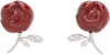 Shushu-tong Silver & Red Yvmin Edition Ceramics Rose Earrings In Red