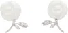 Shushu-tong Silver & White Yvmin Edition Ceramics Rose Earrings In White