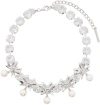 SHUSHU-TONG SILVER BOW PEARL CHAIN NECKLACE