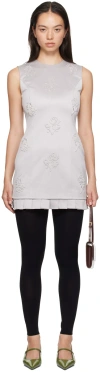 Shushu-tong Silver Sleeveless Minidress In Sv100 Silver