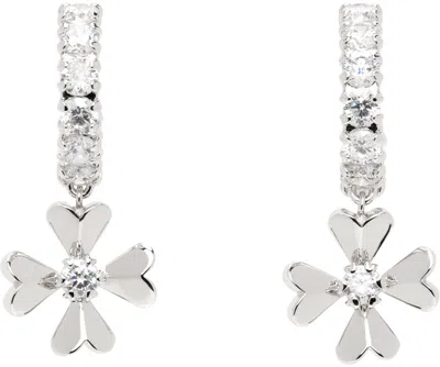Shushu-tong Silver Yvmin Edition C-shape Cruciate Flower Earrings