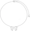 Shushu-tong Silver Yvmin Edition Double-sided Ceramics Bowknot Necklace