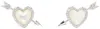 Shushu-tong Silver Yvmin Edition Shell Heart Arrow Earrings In White