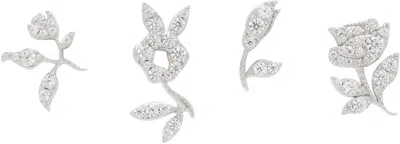 Shushu-tong Silver Yvmin Edition Ziron Floral Gemstone Earring Set