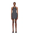 Shushu-tong Gray 3d Bow Minidress In Brown