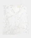 Shushu-tong Sleeveless Lace Bow Patchwork Top In White