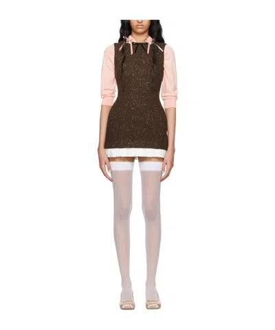 Shushu-tong Brown Slim-fit Dress In Bn100 Brown