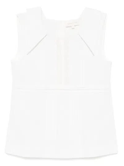 Shushu-tong Square-neck Top In White
