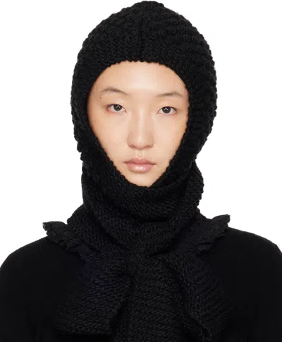 Shushu-tong Ssense Exclusive Black Bowknot Knit Hood
