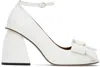Shushu-tong Ssense Exclusive Bridal Capsule Front Bow Heels In Wh100 White