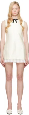 Shushu-tong Ssense Exclusive Bridal Capsule Sleeveless Slim-fit Minidress In Wh100 White