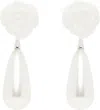 Shushu-tong Ssense Exclusive Bridal Capsule Yvmin Edition Ceramic Rose Faux-pearl Earrings In Wh100 White