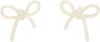 Shushu-tong Ssense Exclusive Off-white Yvmin Edition Bow Earrings In Wh100 Pearl
