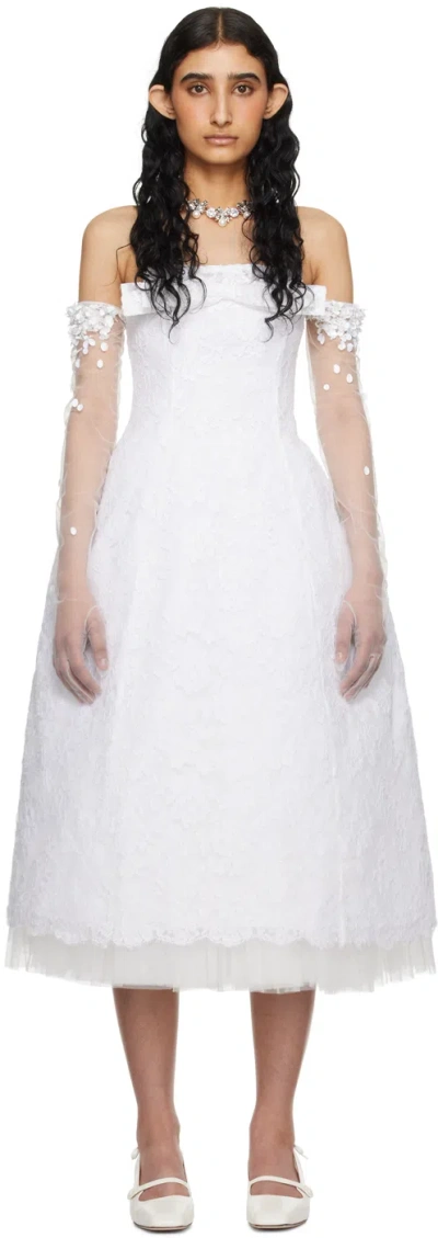 Shushu-tong Ssense Exclusive White Layered Midi Dress In Wh100 White