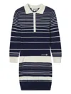 Shushu-tong Striped Polo Dress In Black