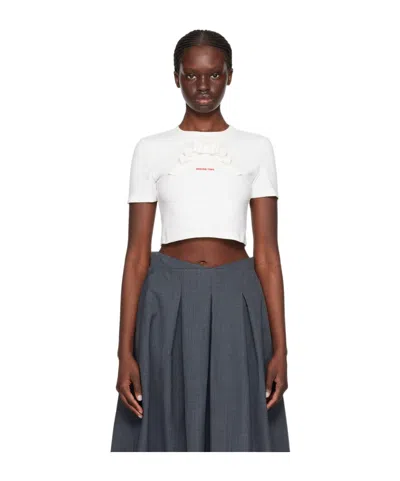 Shushu-tong T-shirt With Round Neck And Short Sleeves In Wh100 White