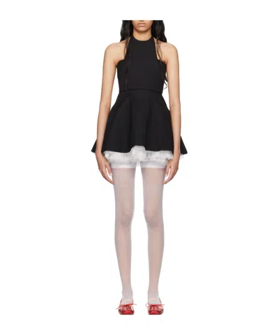 Shushu-tong Black Two-piece Minidress In Ba100 Black