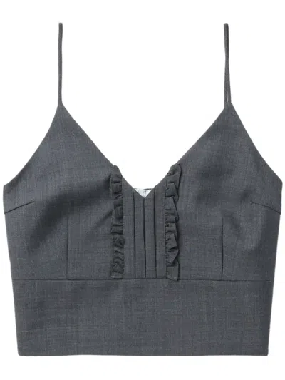 Shushu-tong Gray V-neck Camisole In Gr100 Grey