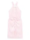 Shushu-tong Versatile Twist Knot Dress In Pink