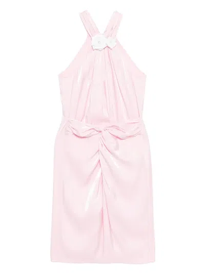 Shushu-tong Versatile Twist Knot Dress In Pink