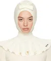 Shushu-tong White Cape Balaclava In Wh100 White