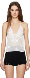 Shushu-tong White Embellished Corset Camisole In Wh100 White