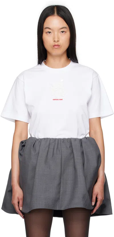 Shushu-tong White Embroidered-logo T-shirt In Wh100 White