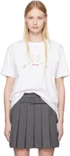 Shushu-tong White Lace Patchwork Oversize T-shirt In Wh100 White