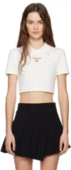 Shushu-tong White Logo Tight-fitting Short T-shirt In Wh100 White