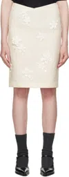 Shushu-tong White Low-waisted Straight Midi Skirt In Wh100 White