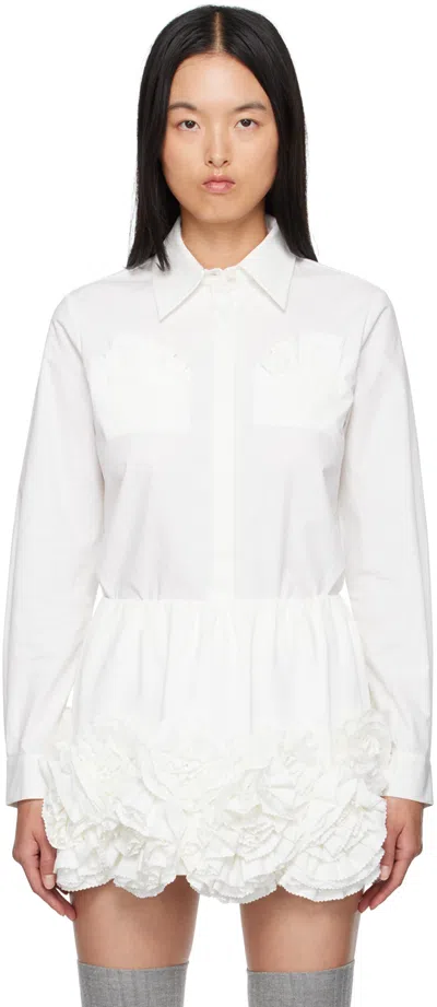 Shushu-tong White Pocket Embellished Shirt In Wh100 White