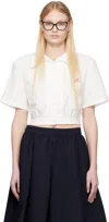 Shushu-tong White Short-sleeved Tuck Shirt In Wh100 White