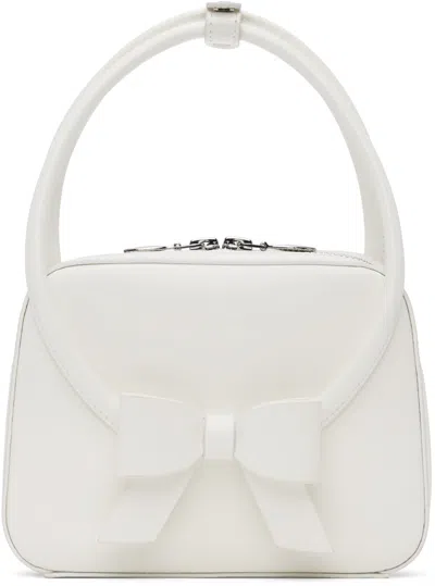 Shushu-tong White Stereo Bow Bag In Wh100 White