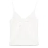 Shushu-tong White Bow Tie Sling Top