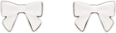 Shushu-tong White Yvmin Edition Ceramics Bowknot Earrings