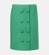 Shushu-tong Wool Pencil Skirt In Green