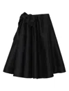 Shushu-tong Wool-silk Full Skirt In Black