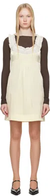 Shushu-tong Yellow Patchwork Sling Minidress In Fy100 Faint Yellow