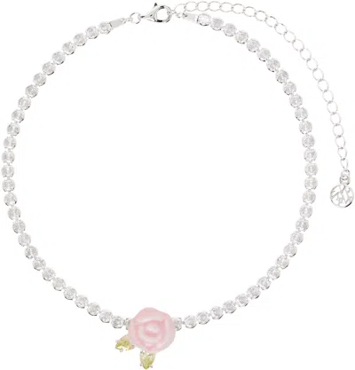 Shushu-tong Yvmin Edition Ceramics Rose Choker In Metallic