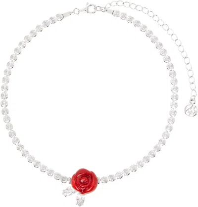Shushu-tong Yvmin Edition Ceramics Rose Choker In White