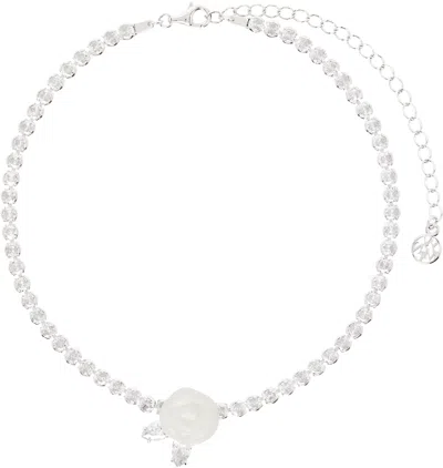 Shushu-tong Yvmin Edition Ceramics Rose Choker In Gray