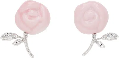 Shushu-tong Yvmin Edition Ceramics Rose Earrings In Multi