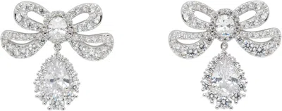 Shushu-tong Yvmin Edition Lissome Gem Bowknot Earrings In Silver