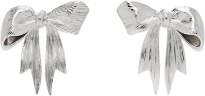 Shushu-tong Yvmin Edition Stringy Bowknot Eardrop Earrings In Silver